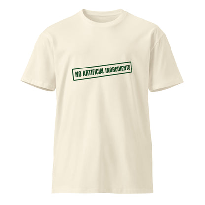Unisex premium T-shirt from wayward.biz with no artificial ingredients, natural fabric, shown from the front.