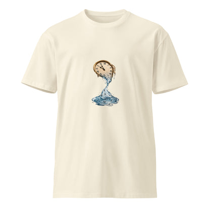 Unisex premium Liquid Time T-shirt from wayward.biz with natural front view, showcasing comfortable fit and soft fabric.