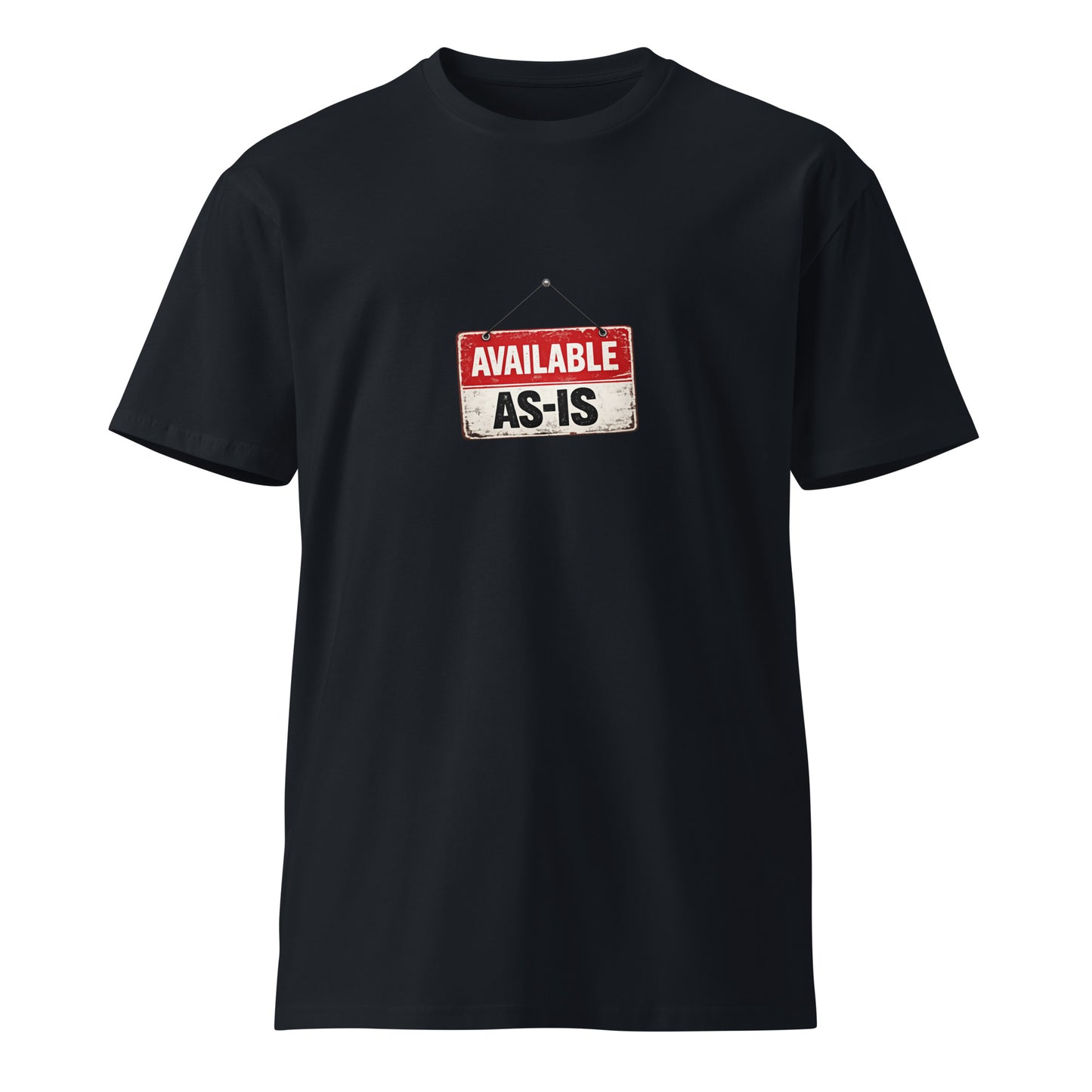Unisex navy premium T-shirt by wayward.biz shown front view, soft fabric and classic fit, perfect for casual wear.