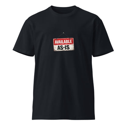 Unisex navy premium T-shirt by wayward.biz shown front view, soft fabric and classic fit, perfect for casual wear.