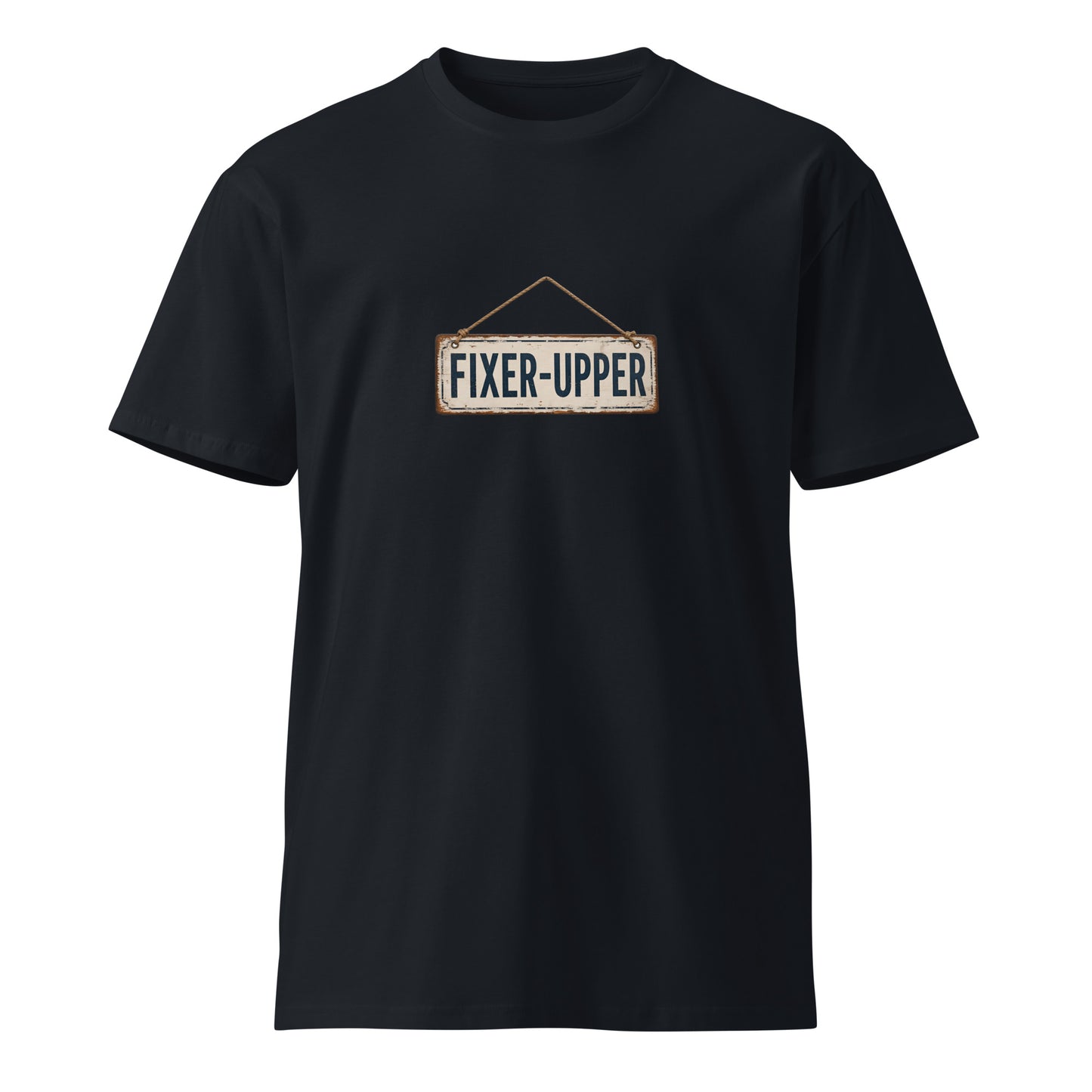 Navy unisex premium T-shirt by wayward.biz with a front design, soft fabric, and comfortable fit for casual wear.