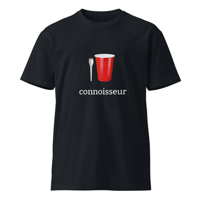 Unisex navy premium T-shirt by Wayward.biz, front view showcasing soft fabric and classic fit.
