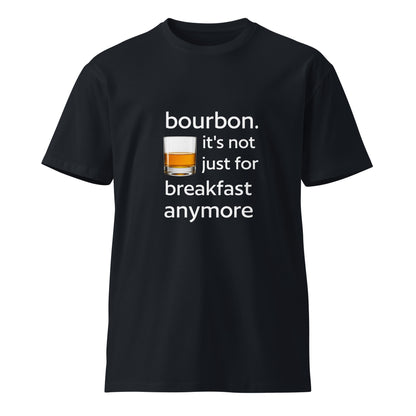 Dark navy unisex premium bourbon-themed T-shirt from Wayward.biz featuring a stylish design related to bourbon.