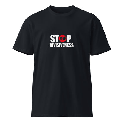 Unisex navy premium T-shirt by wayward.biz with a simple, stylish design on the front. Comfortable, high-quality casual wear.