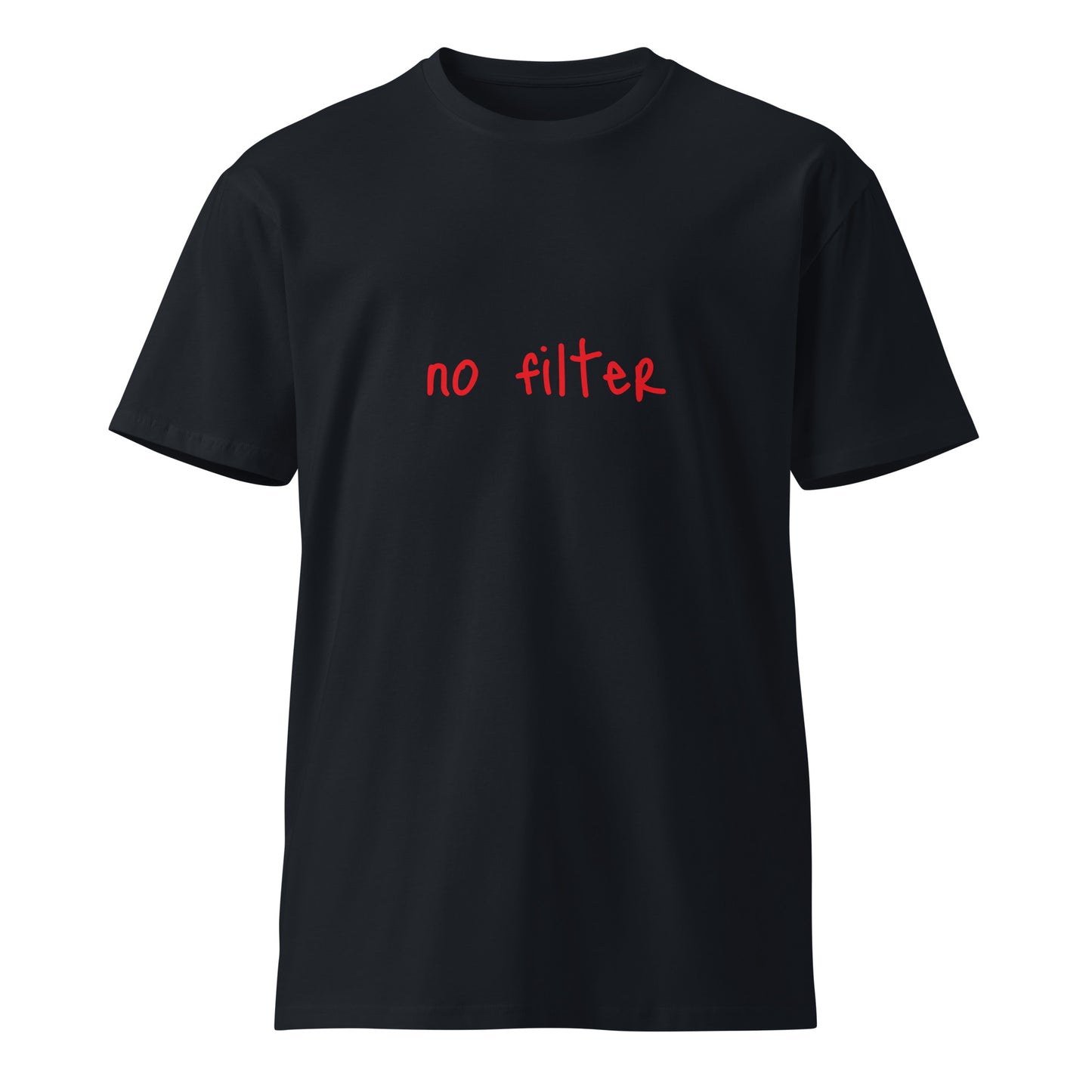 Unisex navy premium T-shirt from wayward.biz with a plain front design, made from soft, high-quality fabric.