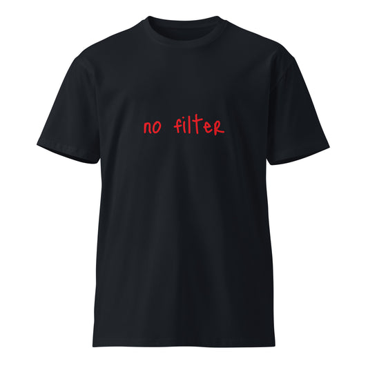 Unisex navy premium T-shirt from wayward.biz with a plain front design, made from soft, high-quality fabric.