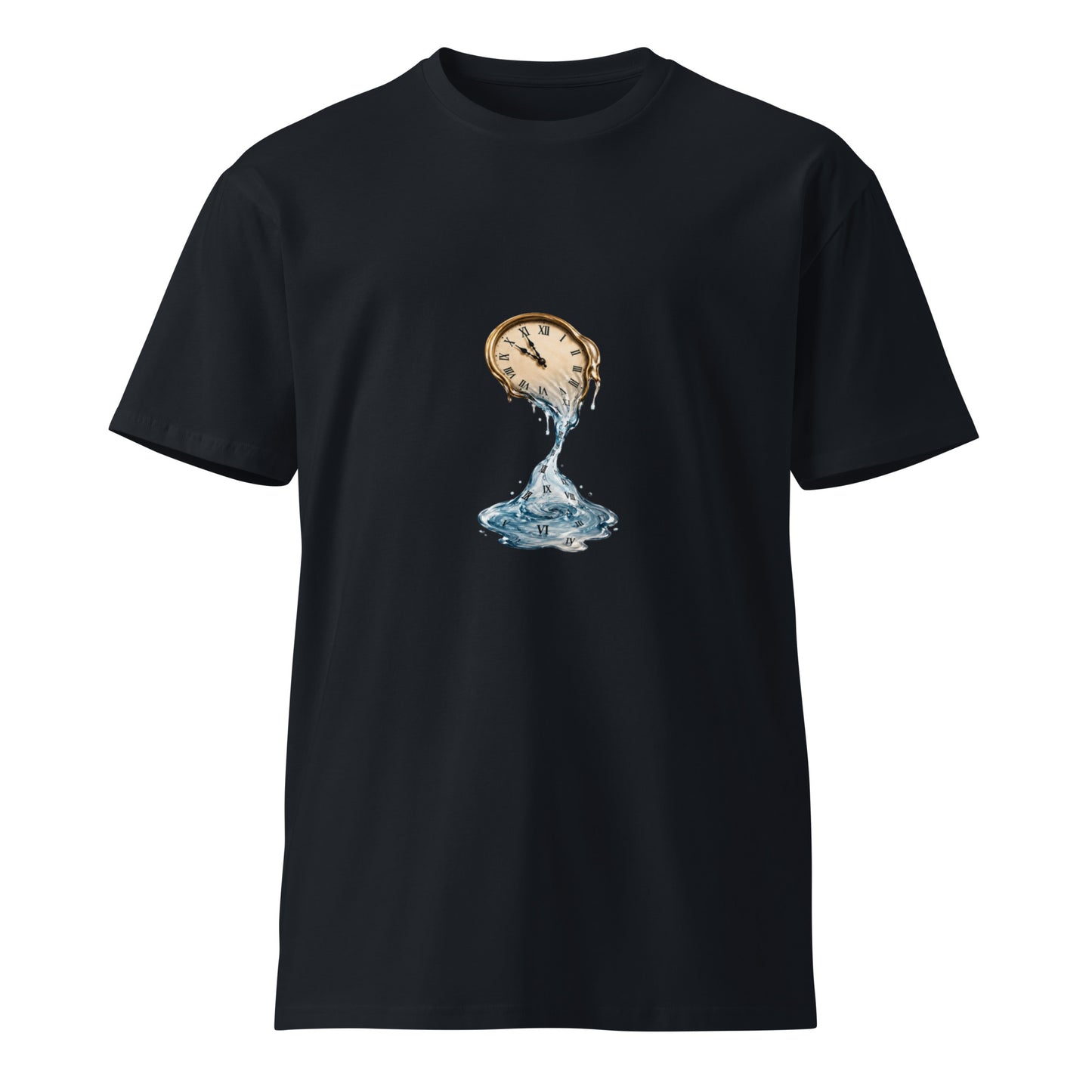 Unisex navy premium T-shirt by Wayward.biz, front view showing comfortable fit and soft fabric.