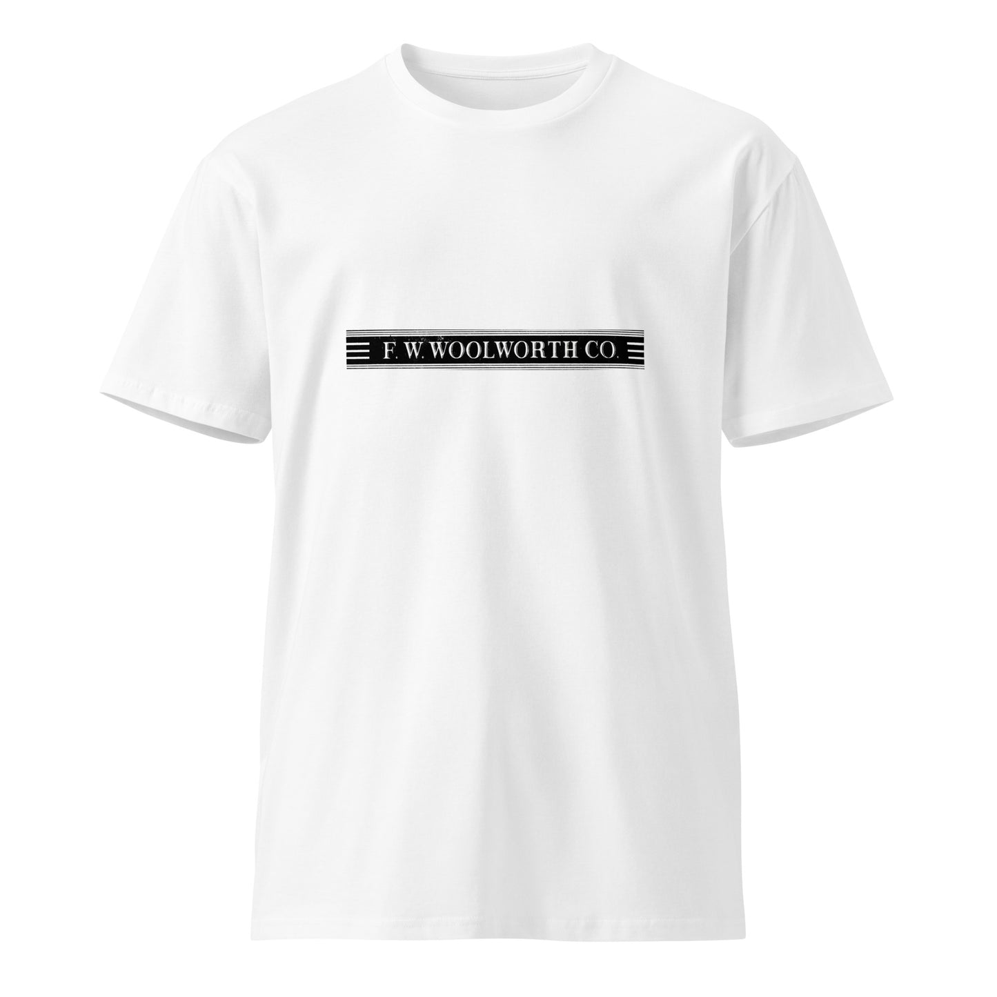 White unisex premium T-shirt by Wayward.biz with a simple, clean front design, made from high-quality fabric.