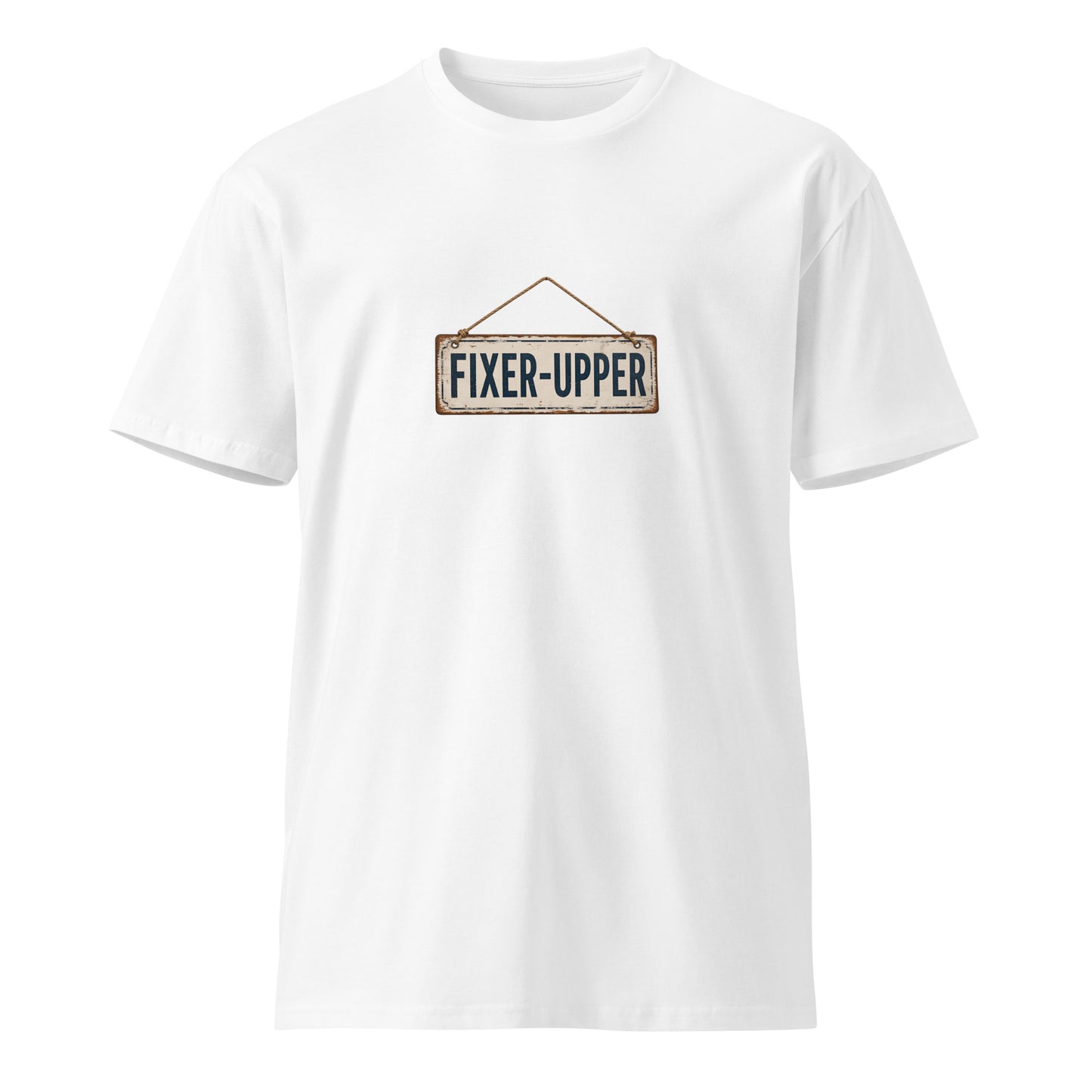 White unisex premium t-shirt from wayward.biz with a simple front design, perfect for casual wear and versatile styling.