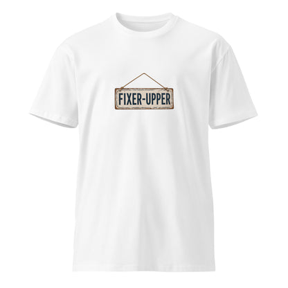 White unisex premium t-shirt from wayward.biz with a simple front design, perfect for casual wear and versatile styling.