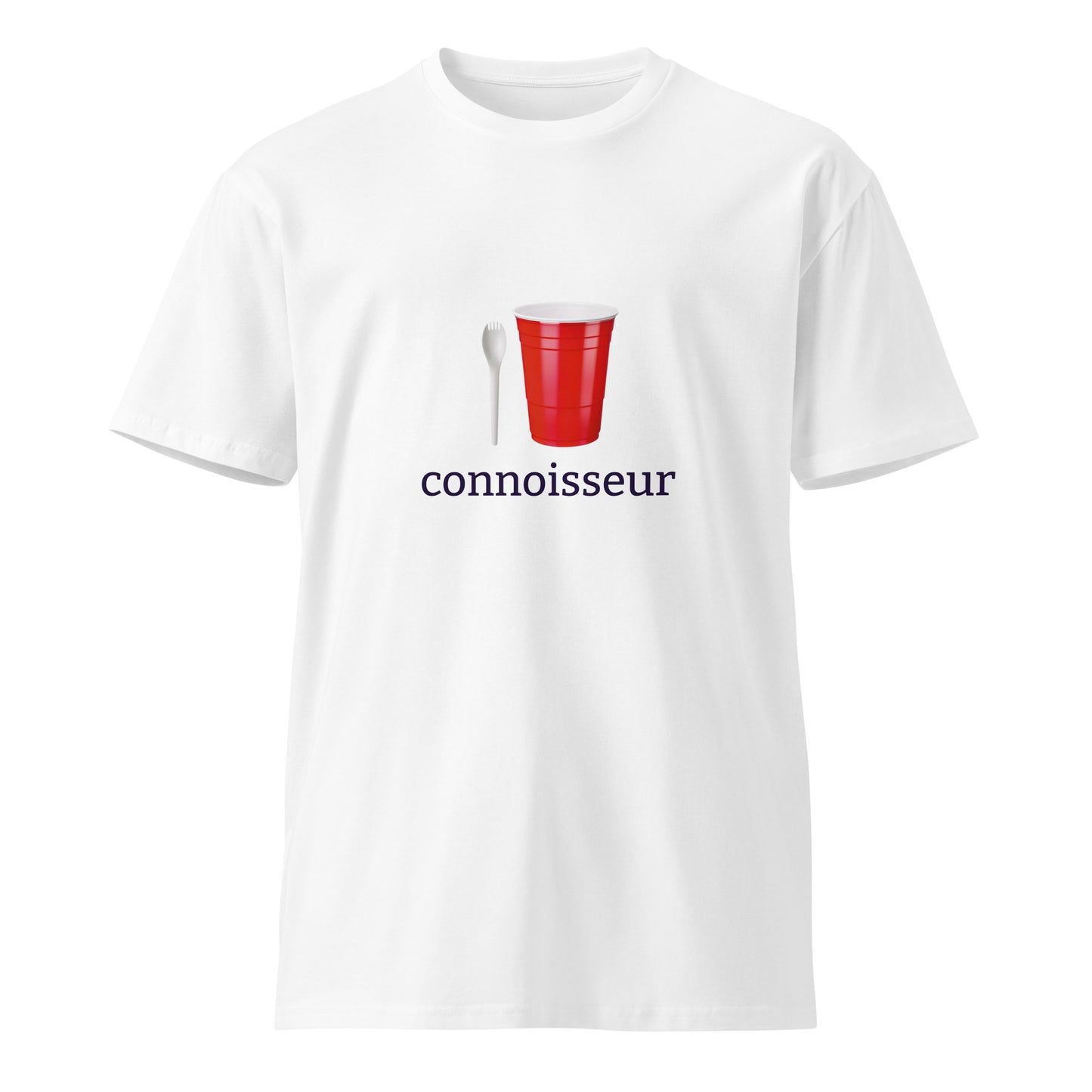 White unisex premium T-shirt from Wayward.biz featuring a simple, classic design, perfect for casual wear and everyday comfort.