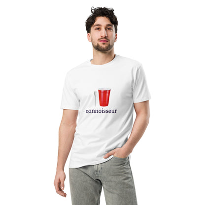 Unisex white premium T-shirt from Wayward.biz, featuring a classic fit and soft light fabric, front view.