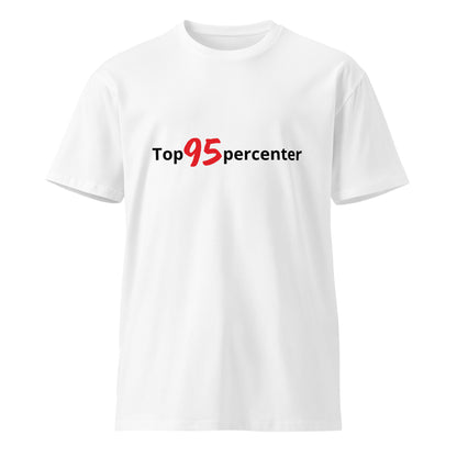 Unisex white premium T-shirt by wayward.biz with a simple front view, lightweight and casual for everyday wear.