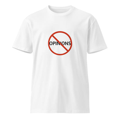 Unisex white premium T-shirt from wayward.biz, front view showcasing soft fabric and classic fit.