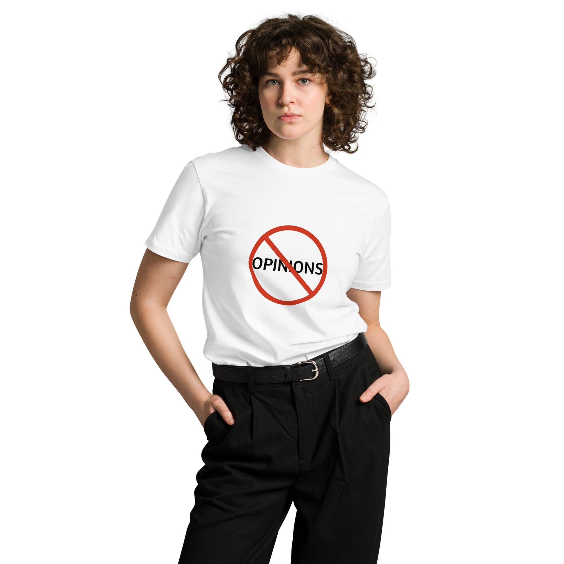 Unisex white premium T-shirt by wayward.biz with a clean front design, lightweight and comfortable for everyday wear.