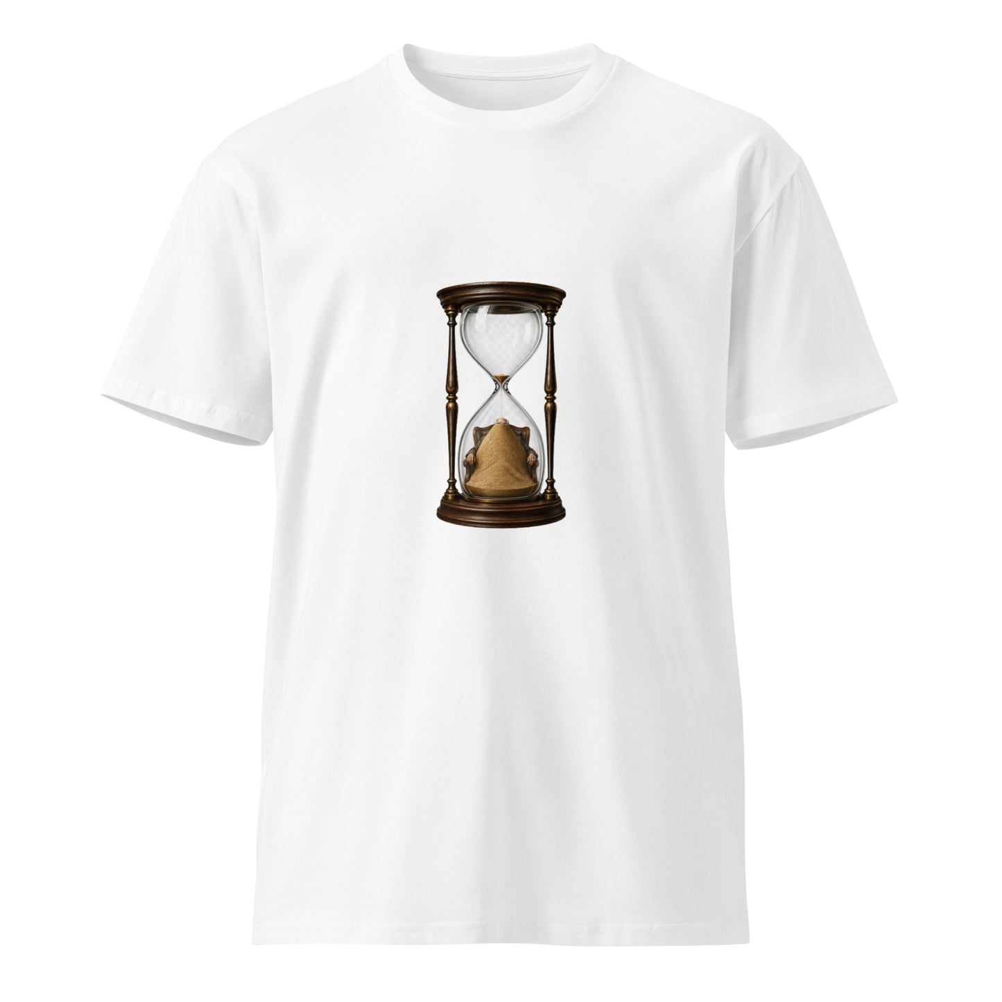 Unisex white premium T-shirt by wayward.biz with a front design, perfect for casual wear and everyday style.