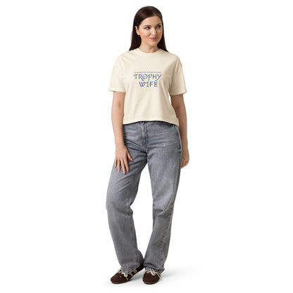 Women's heavyweight boxy T-shirt by wayward.biz in ivory, featuring a relaxed fit and casual style.
