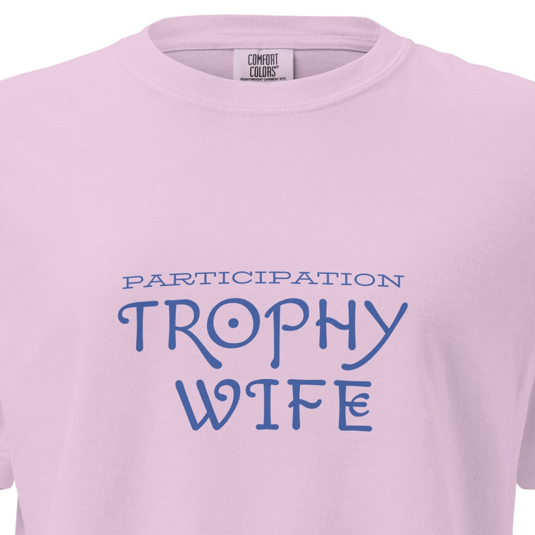 Women's heavyweight boxy T-shirt by wayward.biz, orchid color, front view showing relaxed fit and casual style.