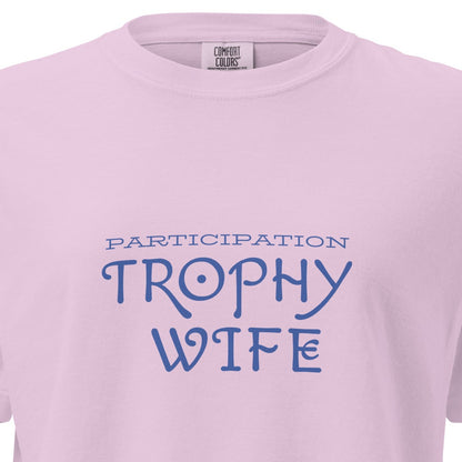 Women's heavyweight boxy T-shirt by wayward.biz, orchid color, front view showing relaxed fit and casual style.