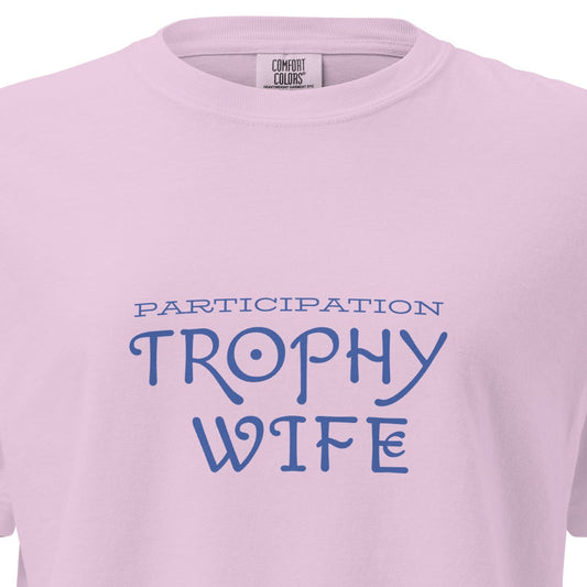 Women's heavyweight boxy T-shirt by wayward.biz, orchid color, front view showing relaxed fit and casual style.